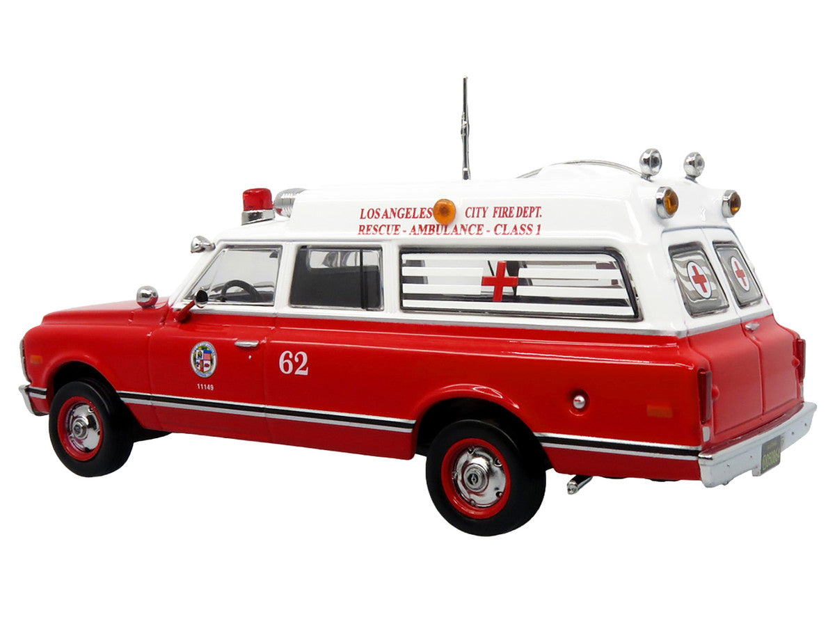 1969 Chevrolet C-10 Ambulance "Los Angeles City Fire Department" Red and White "5 Alarm" Series Limited Edition 1/50 Diecast Model by Iconic Replicas by Iconic Replicas