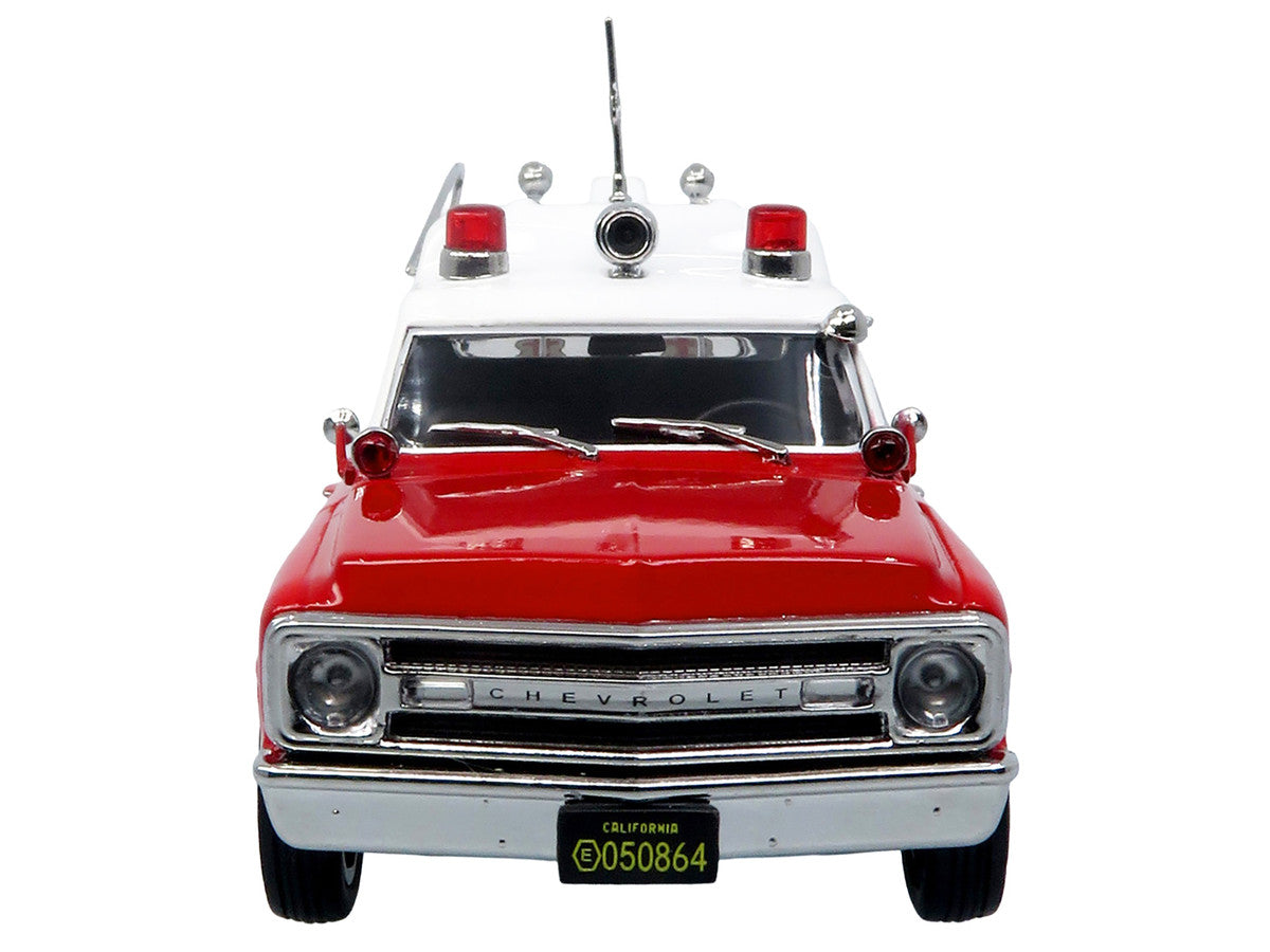 1969 Chevrolet C-10 Ambulance "Los Angeles City Fire Department" Red and White "5 Alarm" Series Limited Edition 1/50 Diecast Model by Iconic Replicas by Iconic Replicas