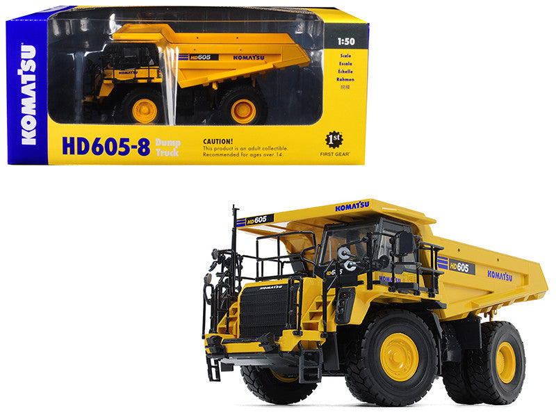 Komatsu HD605-8 Dump Truck 1/50 Diecast Model by First Gear by First Gear