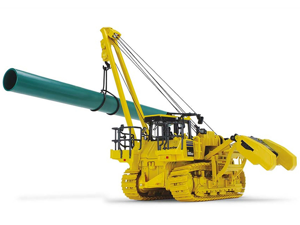 Komatsu D155CX-8 With K170 Pipelayer Yellow with Accessories 1/50 Diecast Model by First Gear-2