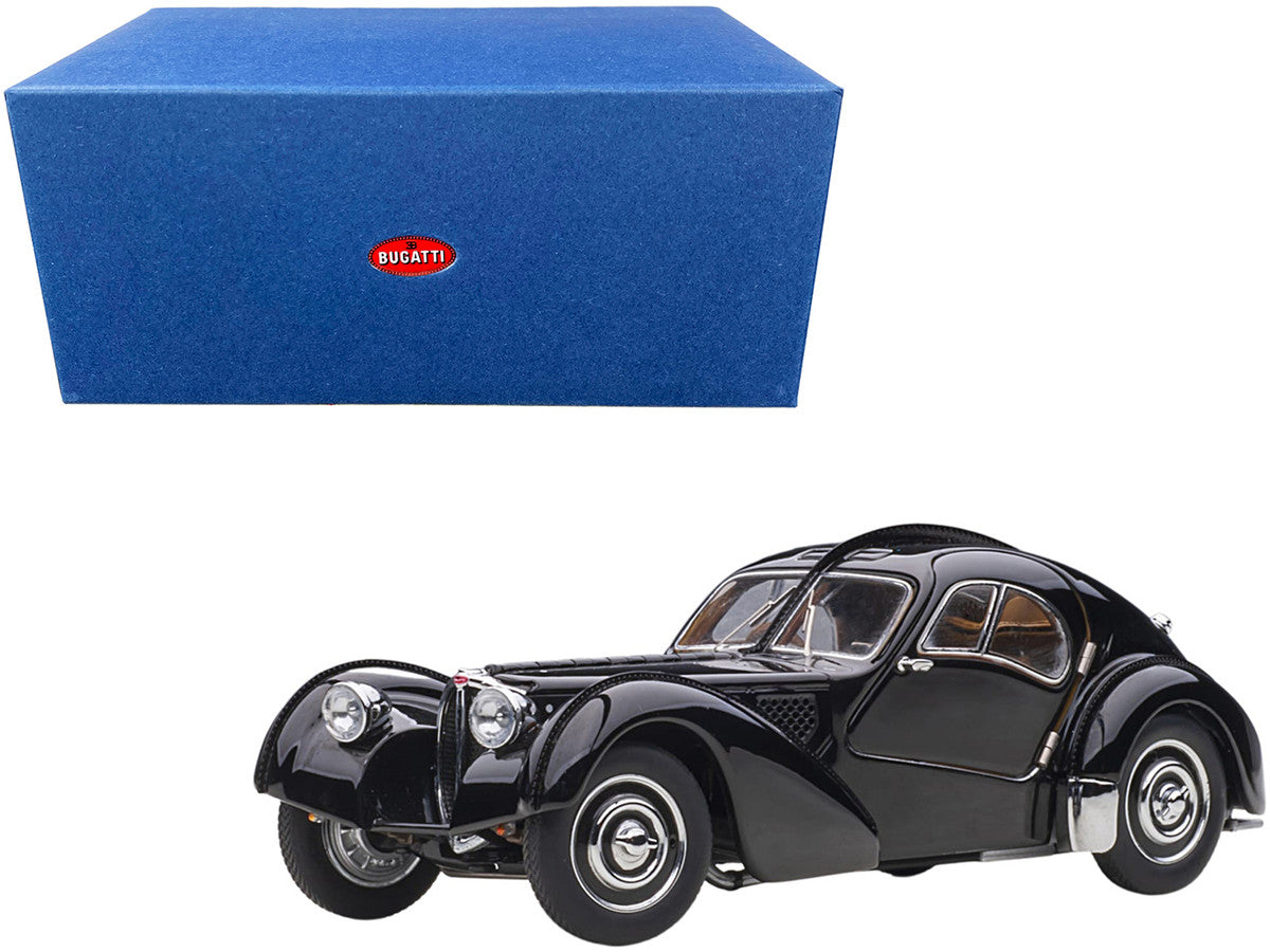 1938 Bugatti Type 57SC Atlantic with Disc Wheels Black 1/43 Diecast Model Car by Autoart by Autoart
