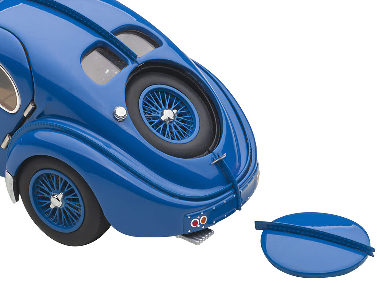 1938 Bugatti Type 57SC Atlantic with Metal Wire-Spoke Wheels Blue 1/43 Diecast Model Car by Autoart by Autoart