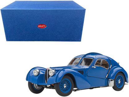 1938 Bugatti Type 57SC Atlantic with Metal Wire-Spoke Wheels Blue 1/43 Diecast Model Car by Autoart by Autoart