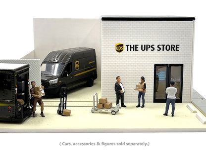 The UPS Store Diorama "Mechanic's Corner" for 1/64 Scale Models by Greenlight by Greenlight