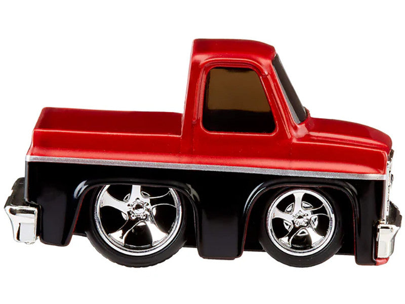 1987 Chevrolet C10 Pickup Truck Red Metallic and Black "Customs" Series 2 Diecast Model Car by CarTuned by Car Tuned