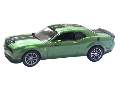 2020 Dodge Challenger SRT Hellcat Widebody F8 Green Metallic with Black Indiana Stripes "2025 Greenlight Waltersons Collector's Expo Exclusive" 1/64 Diecast Model Car by Greenlight by Greenlight