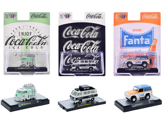 "Sodas" Set of 3 pieces Release 64 Limited Edition to 5400 pieces Worldwide 1/64 Diecast Model Cars by M2 Machines by M2