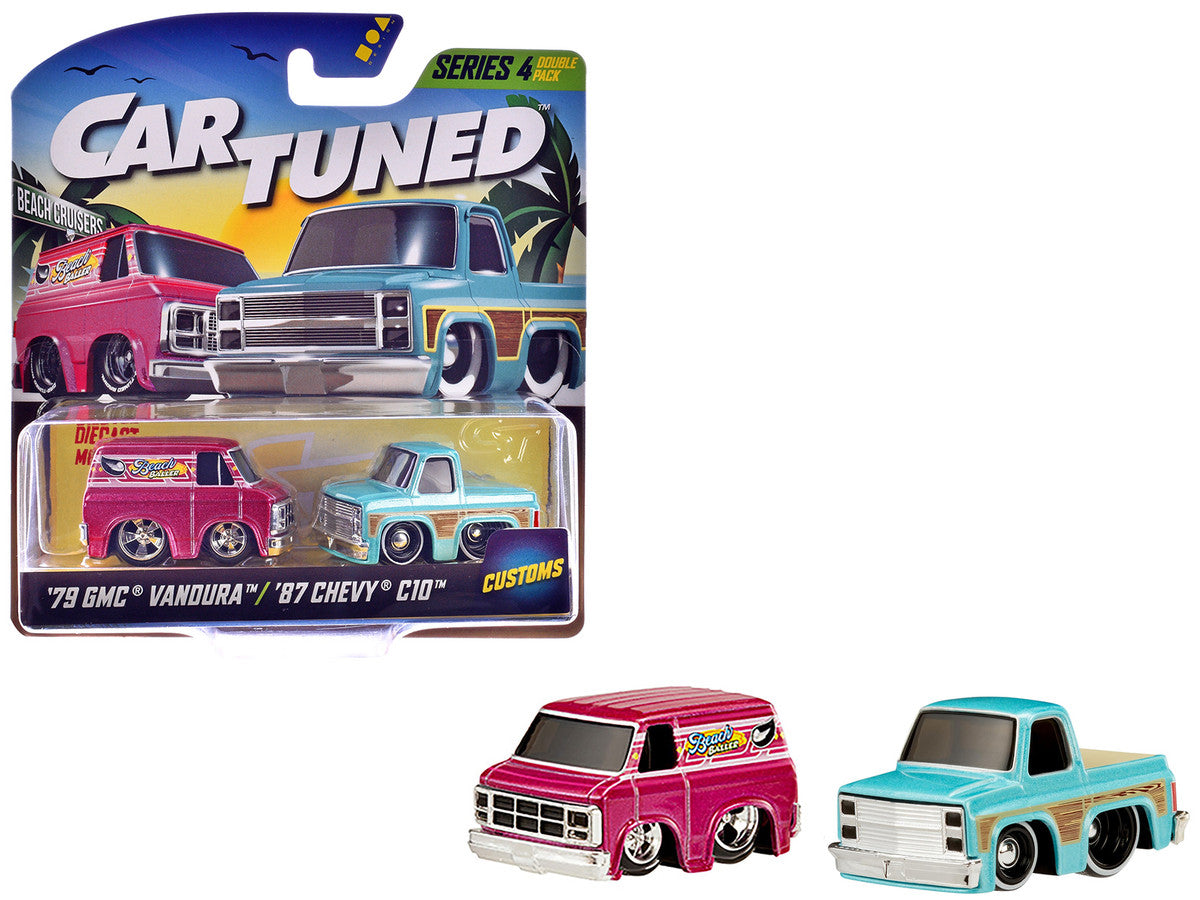 "Customs" Series 4 Double Pack Set of 2 Cars Diecast Model Cars by CarTuned by Car Tuned