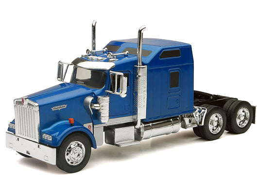 Kenworth W900 Truck Tractor Blue Metallic 1/32 Diecast Model by New Ray by New Ray