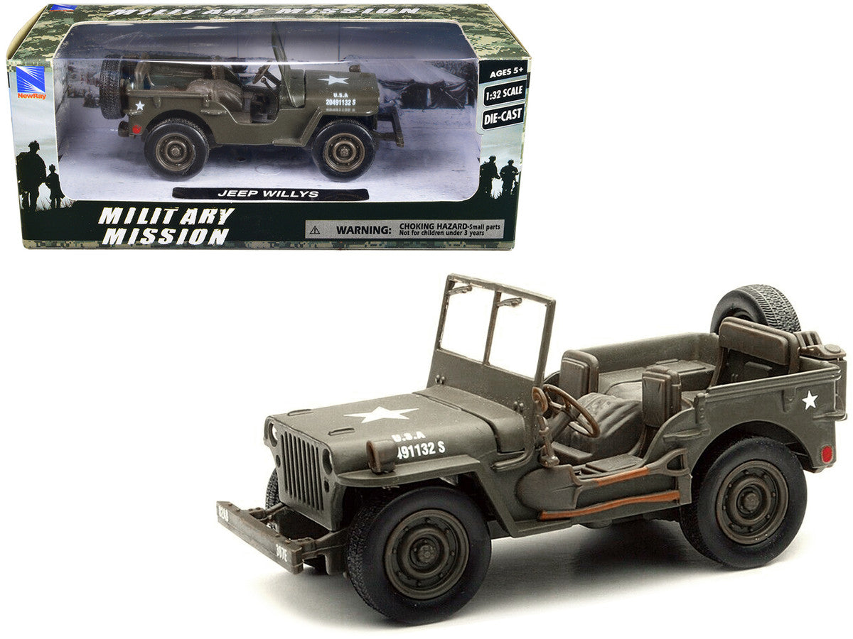 Jeep Willys U.S.A. Army Green 1/32 Diecast Model Car by New Ray by New Ray
