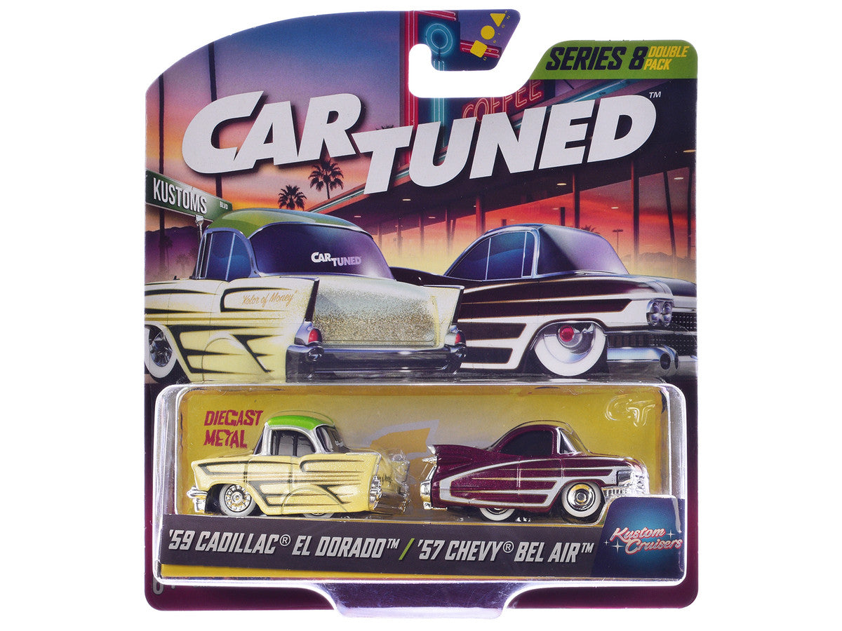 "Kustoms" Double Pack Series 8 Set of 4 Cars Diecast Model Cars by CarTuned by Car Tuned