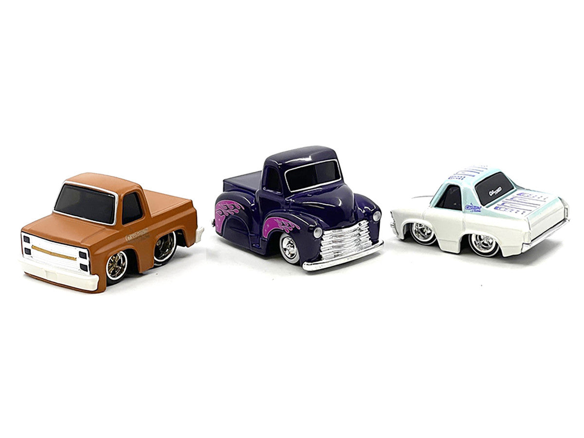 "Kustoms" Series 4 Chevrolet Triple Pack Set of 3 Cars Diecast Model Cars by CarTuned by Car Tuned