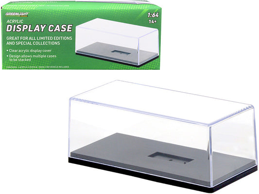Collectible Acrylic Display Show Case with Black Plastic Base for 1/64 Scale Model Cars by Greenlight by Greenlight