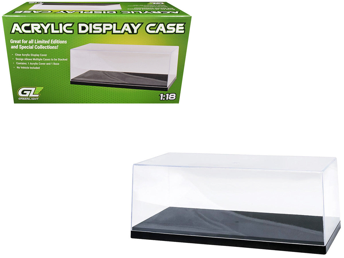 Acrylic Display Case for 1/18-1/24 Scale Model Cars with Black Plastic Base (Replaces Greenlight 55020) by Greenlight by Greenlight