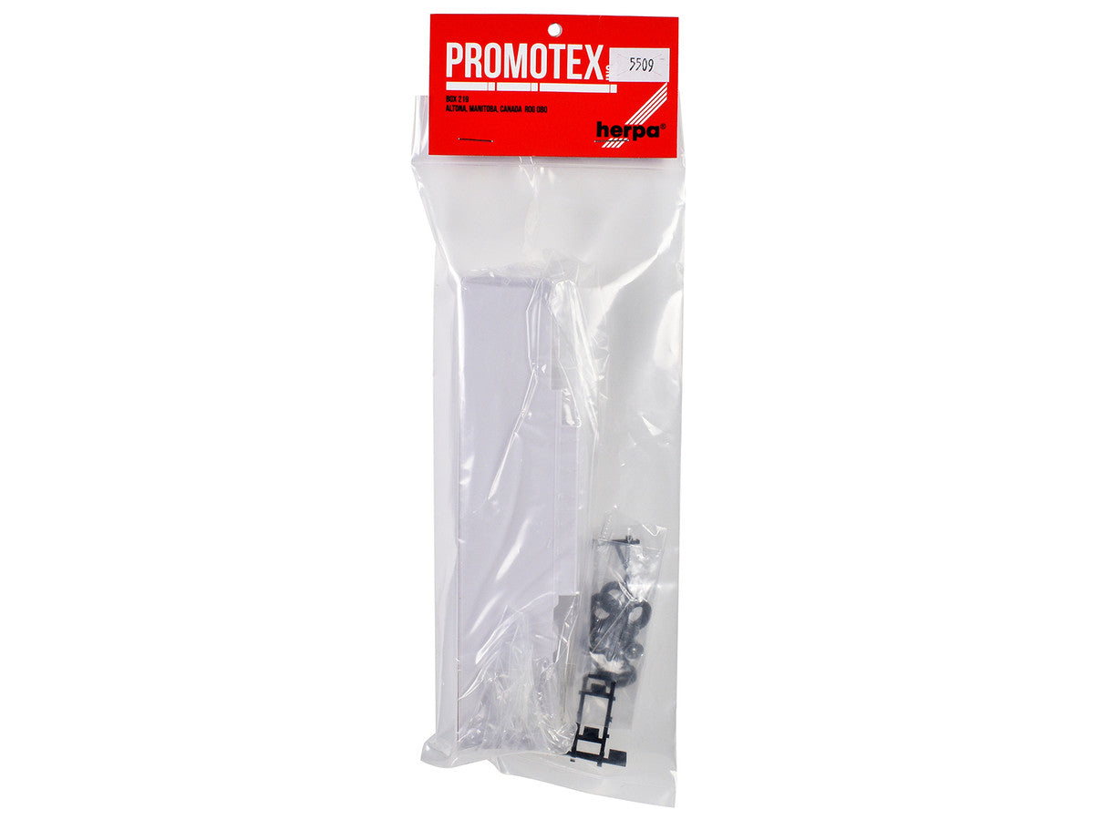 48ft Moving Van Trailer Light Gray 1/87 (HO) Plastic Model by Promotex by Promotex