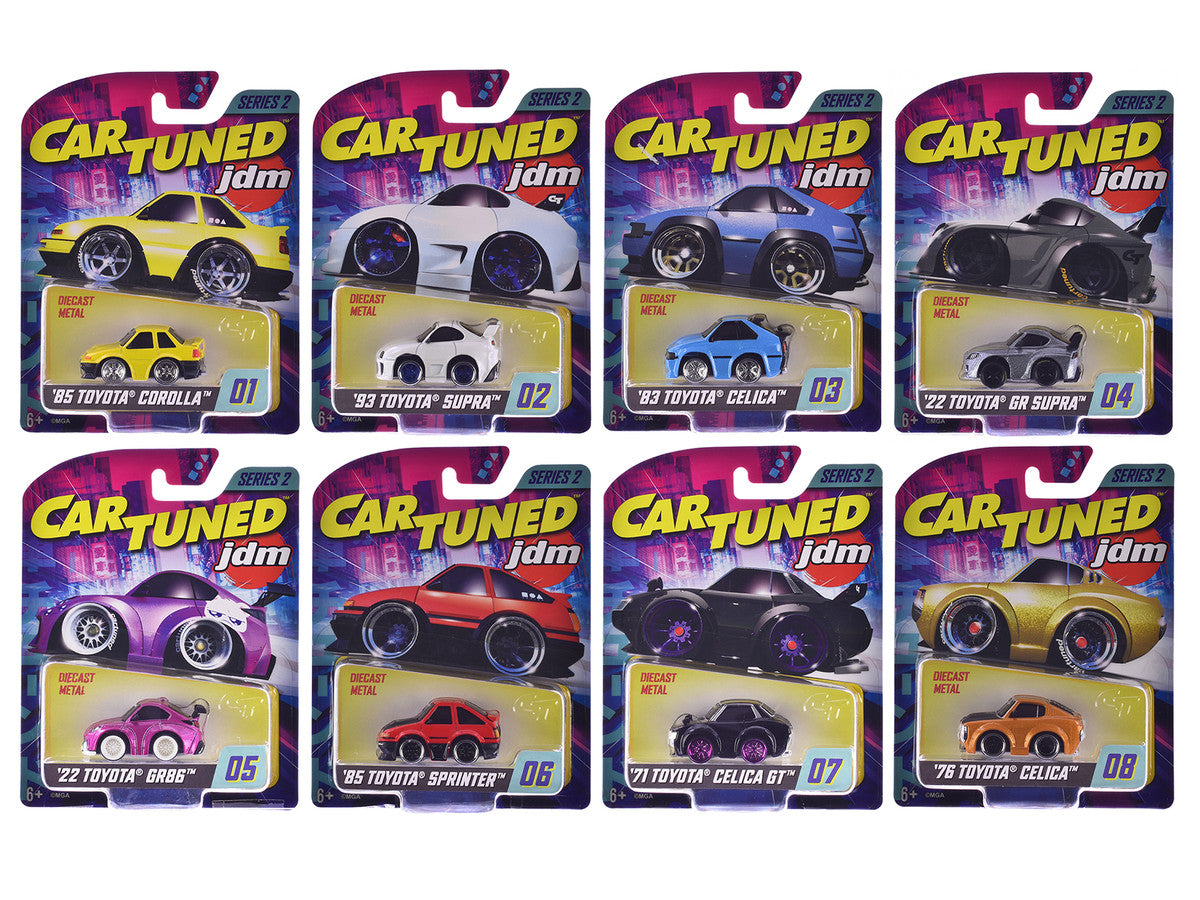 JDM Tuners Series 2 Set of 8 Pieces Diecast Model Cars by CarTuned by Car Tuned