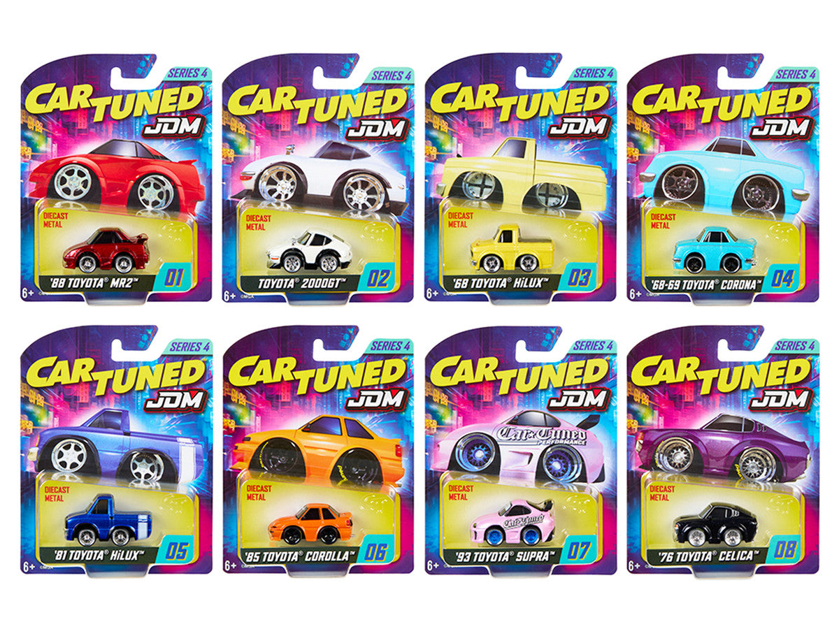 JDM Tuners Series 4 Set of 8 Pieces Diecast Model Cars by CarTuned by Car Tuned