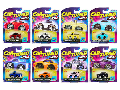 JDM Tuners Series 4 Set of 8 Pieces Diecast Model Cars by CarTuned by Car Tuned