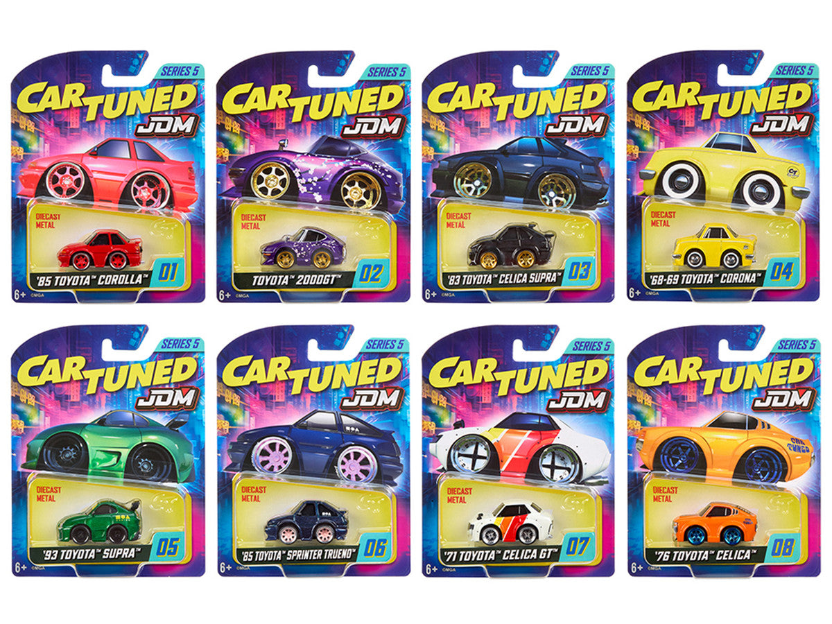 JDM Tuners Series 5 Set of 8 Pieces Diecast Model Cars by CarTuned by Car Tuned