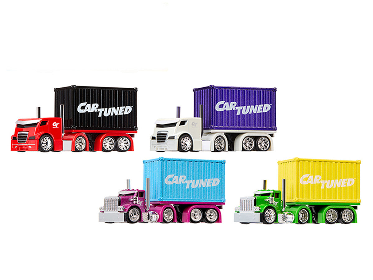"Rigs" Container Case Series 2 Set of 4 Pieces Diecast Model Cars by CarTuned by Car Tuned