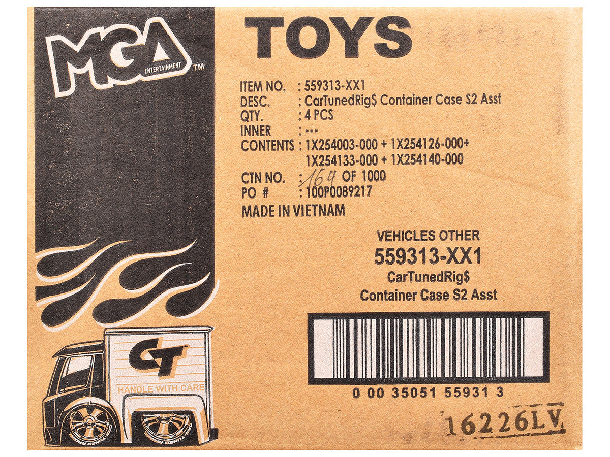 "Rigs" Container Case Series 2 Set of 4 Pieces Diecast Model Cars by CarTuned by Car Tuned