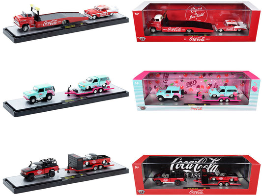 Auto Haulers "Coca-Cola" Set of 3 pieces Release S03 Limited Edition to 4800 pieces Worldwide 1/64 Diecast Model by M2 Machines by M2