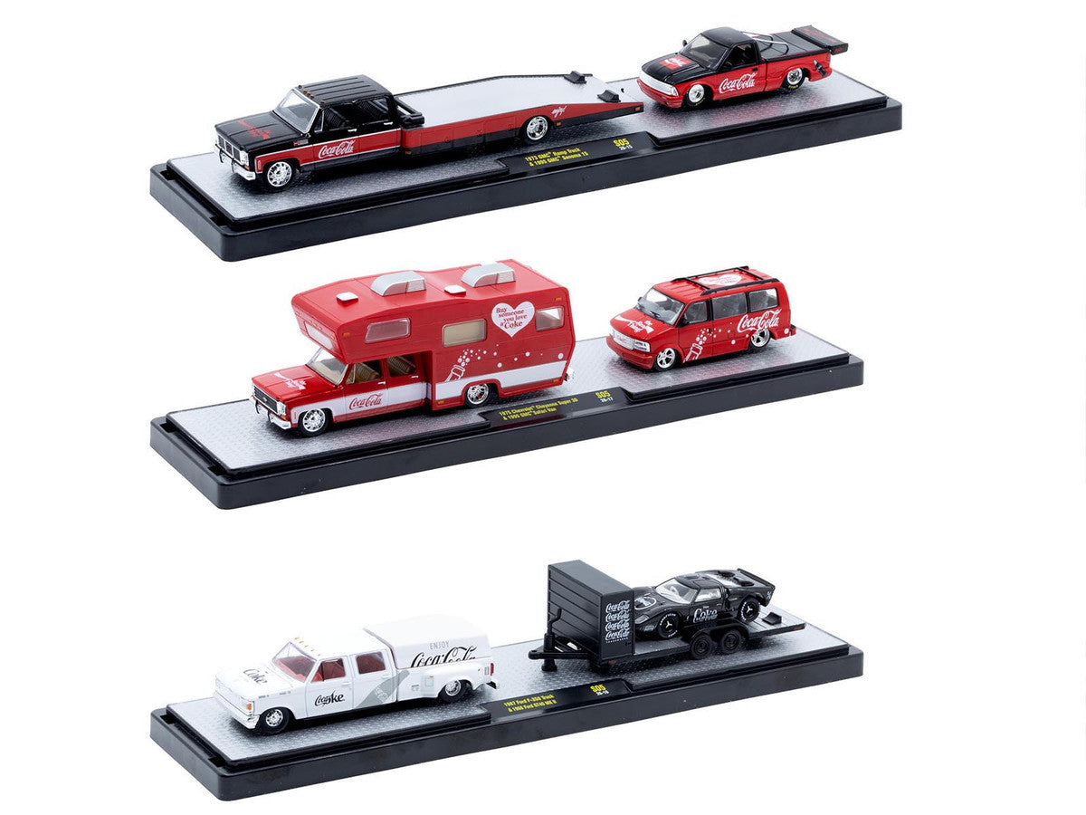 Auto Haulers "Coca-Cola" Set of 3 pieces Release S05 Limited Edition to 6000 pieces Worldwide 1/64 Diecast Models by M2 Machines by M2