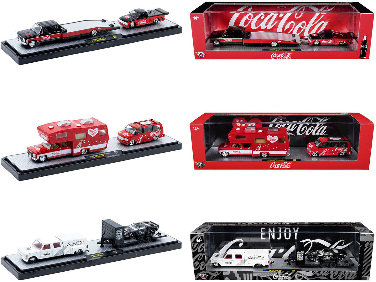 Auto Haulers "Coca-Cola" Set of 3 pieces Release S05 Limited Edition to 6000 pieces Worldwide 1/64 Diecast Models by M2 Machines by M2