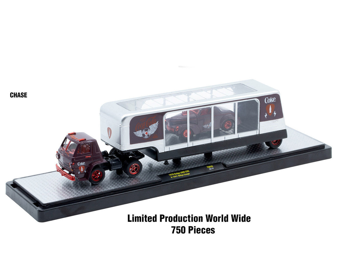 Auto Haulers "Coca-Cola" Set of 3 pieces Release 42 Limited Edition to 8200 pieces Worldwide 1/64 Diecast Models by M2 Machines by M2
