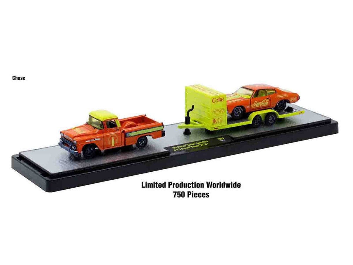 Auto Haulers "Coca-Cola" Set of 3 pieces Release 43 Limited Edition to 6200 pieces Worldwide 1/64 Diecast Models by M2 Machines by M2