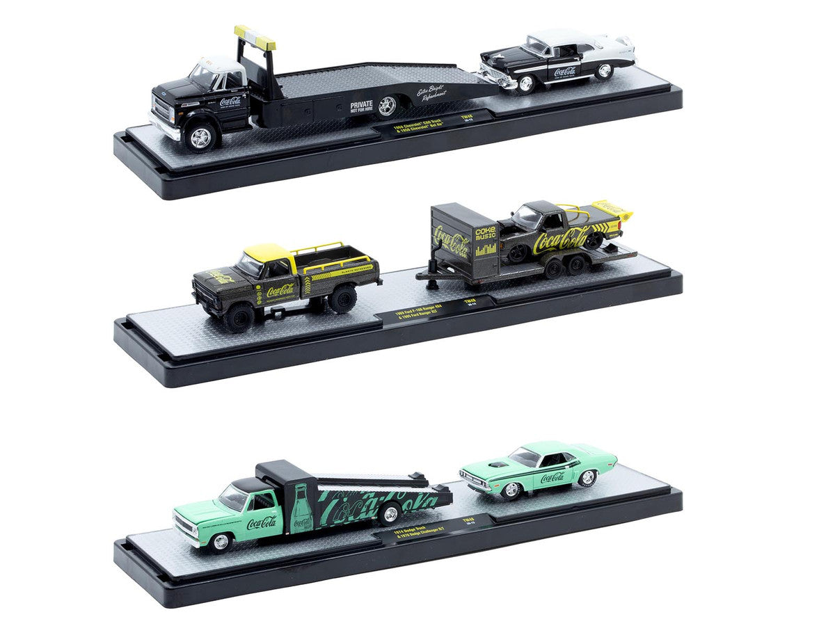 Auto Haulers "Coca-Cola" Set of 3 pieces Release 48 Limited Edition to 4800 pieces Worldwide 1/64 Diecast Models by M2 Machines by M2