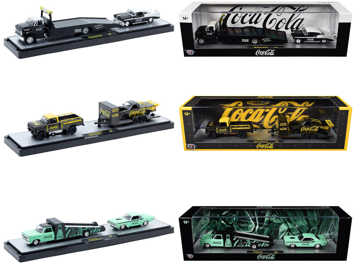 Auto Haulers "Coca-Cola" Set of 3 pieces Release 48 Limited Edition to 4800 pieces Worldwide 1/64 Diecast Models by M2 Machines by M2