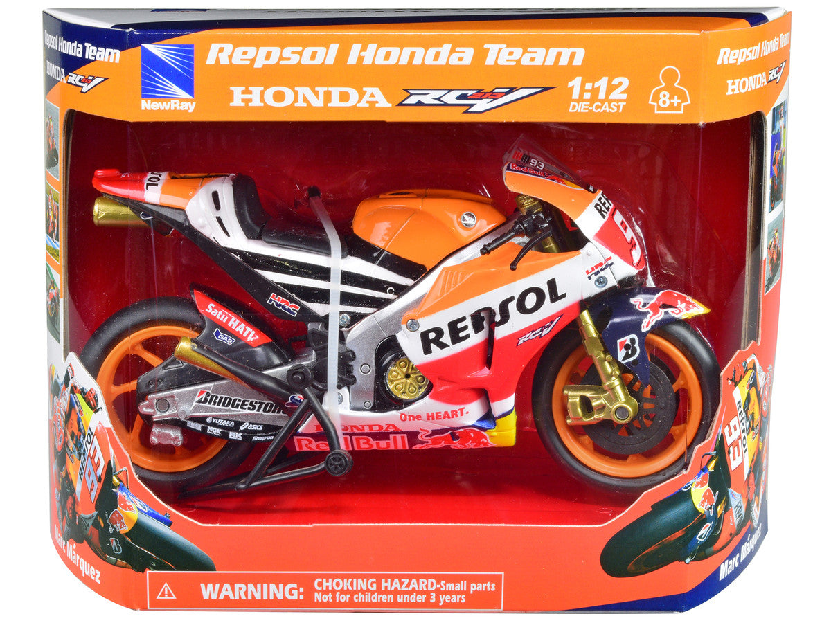 Honda RC213V Motorcycle #93 Marc Marquez "Repsol Honda Team" MotoGP (2015) 1/12 Diecast Model by New Ray by New Ray