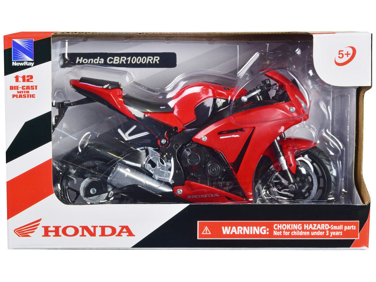 Honda CBR 1000RR Motorcycle Red and Black 1/12 Diecast Model by New Ray by New Ray