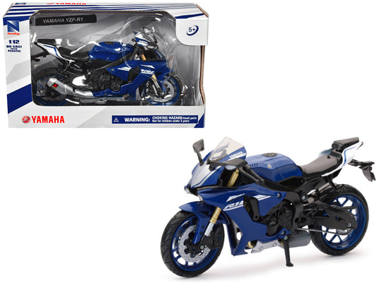 Yamaha YZF-R1 Motorcycle Blue 1/12 Diecast Model by New Ray by New Ray