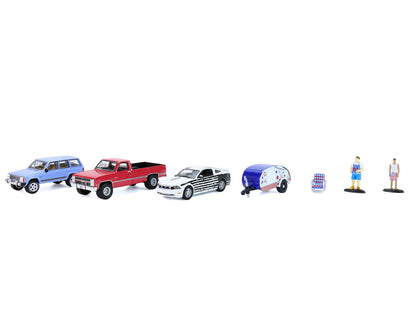 "Summer Cookout Diorama" Set of 7 pieces 1/64 Diecast Model Cars by Greenlight by Greenlight