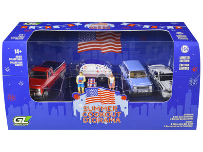 "Summer Cookout Diorama" Set of 7 pieces 1/64 Diecast Model Cars by Greenlight by Greenlight