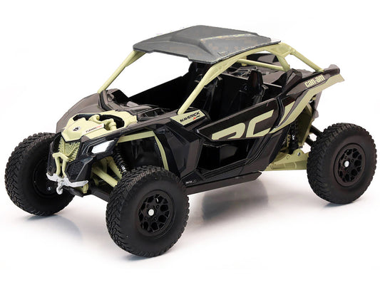 Can-Am Maverick X3 XRC Turbo ATV Tan and Black with Silver Top cast 1/18 Diecast Model by New Ray by New Ray