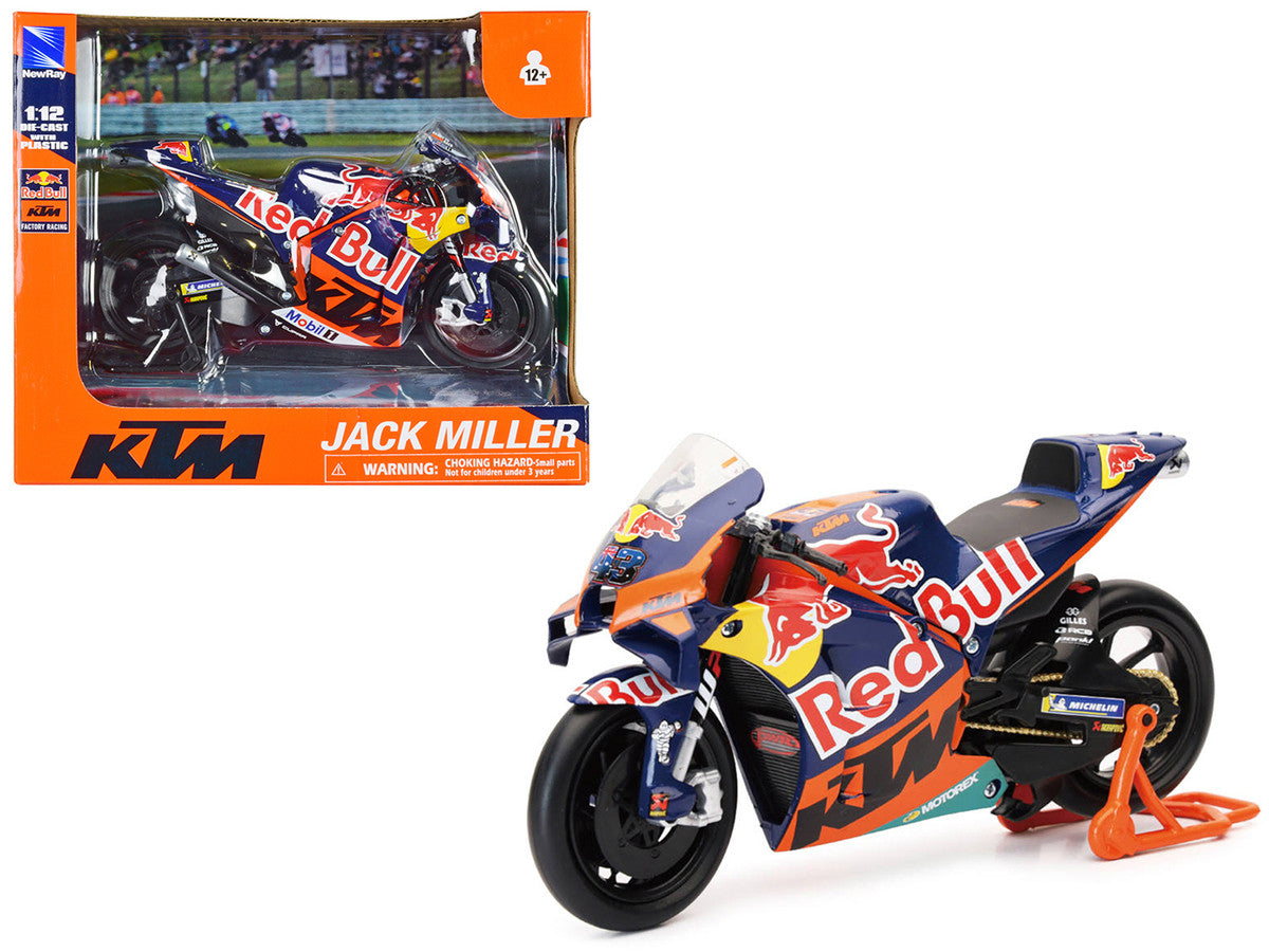 KTM RC16 Motorcycle #43 Jack Miller "Red Bull KTM Factory Racing" MotoGP World Championship (2023) 1/12 Diecast Model by New Ray by New Ray