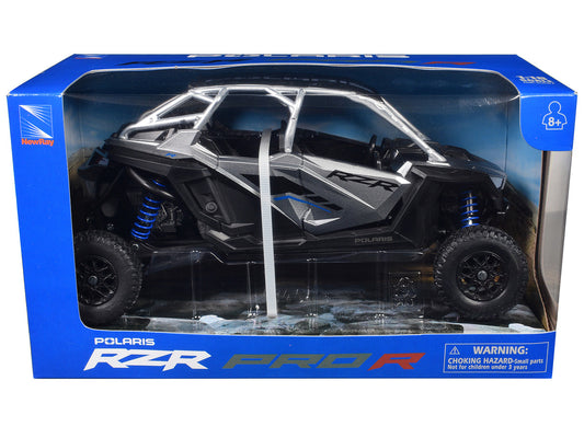 Polaris RZR Pro R UTV Silver Metallic and Black 1/18 Diecast Model by New Ray by New Ray