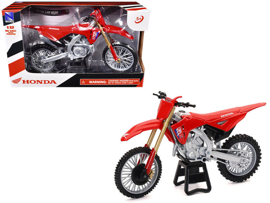 Honda CRF450R Motorcycle Red with Black Accents 1/12 Diecast Model by New Ray by New Ray