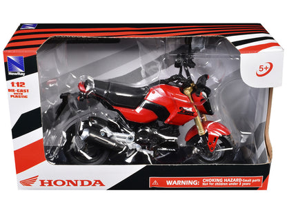 Honda GROM Motorcycle Red 1/12 Diecast Model by New Ray by New Ray