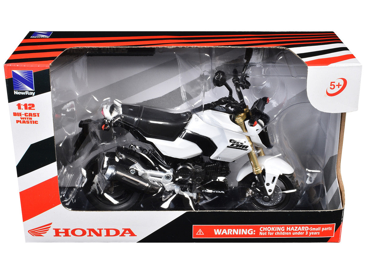 Honda GROM Motorcycle White 1/12 Diecast Model by New Ray by New Ray
