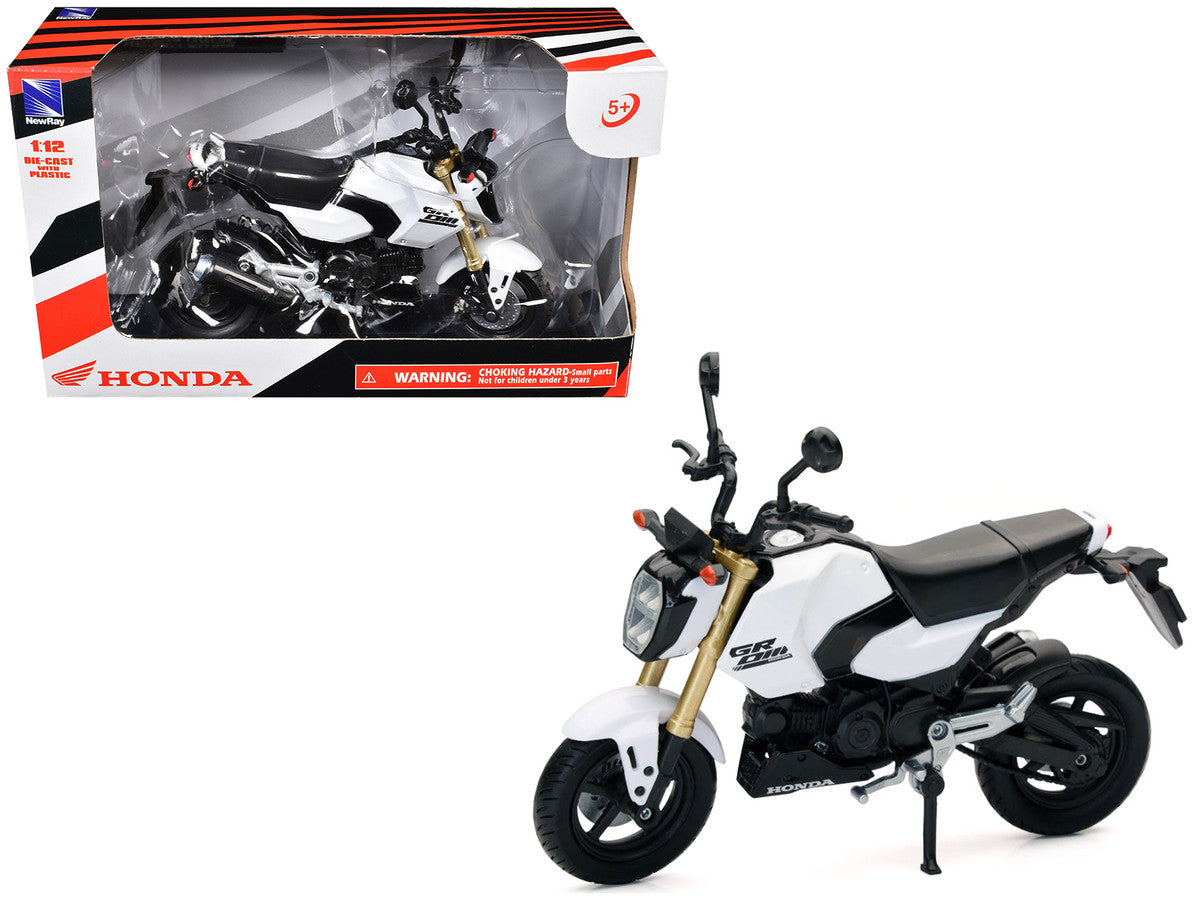 Honda GROM Motorcycle White 1/12 Diecast Model by New Ray by New Ray