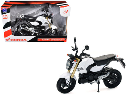 Honda GROM Motorcycle White 1/12 Diecast Model by New Ray by New Ray