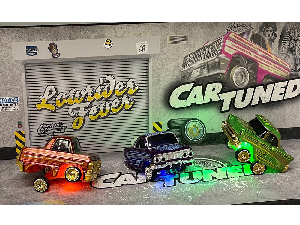 "Lowriders Show Glow" Series 2 Set of 8 Pieces Diecast Model Cars by CarTuned by Car Tuned