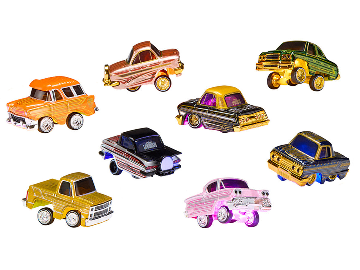 "Lowriders Show Glow" Series 2 Set of 8 Pieces Diecast Model Cars by CarTuned by Car Tuned