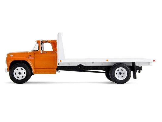 GMC 4000 Flatbed Truck Omaha Orange 1/64 Diecast Model by DCP/First Gear by First Gear