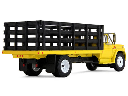 GMC 4000 Stake Truck Bright Yellow 1/64 Diecast Model by DCP/First Gear by First Gear