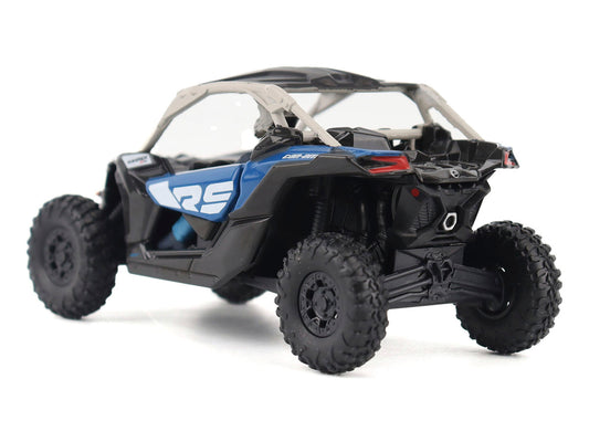 Can-Am Maverick X3 X RS Turbo RR Intense Blue and Chalk Gray with Driver Figure 1/32 Diecast Model by BRP Models by BRP Models